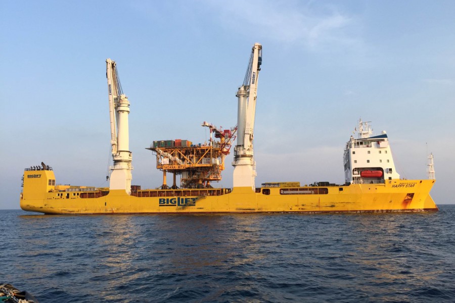 BigLift’s Happy Star delivers key part of Yadana gas field offshore